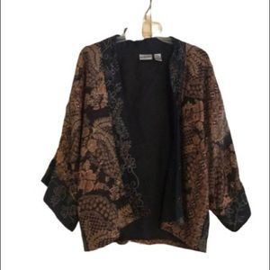 Chico’s Women’s Kimono Style Beaded Jacket Size 2